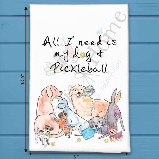 Pickleball Dog Lover Tea Towel – Sporty Pet Gift