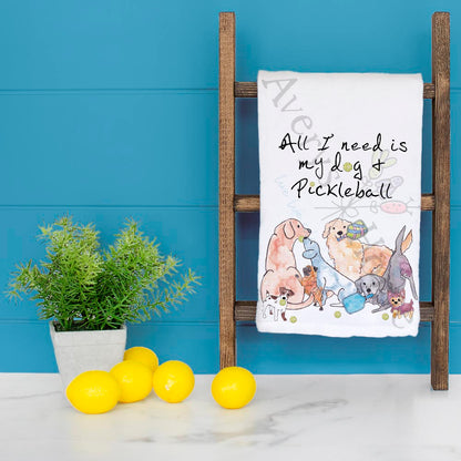 Pickleball Dog Lover Tea Towel – Sporty Pet Gift