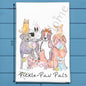Pickleball Pals Tea Towel – Funny Dog & Cat Gift