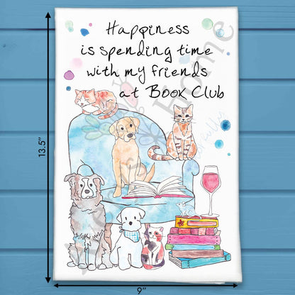 Book Club Tea Towel – Cozy Reads & Pet Humor