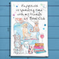 Book Club Tea Towel – Cozy Reads & Pet Humor