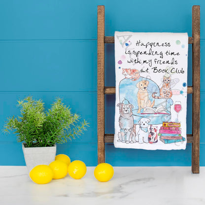 Book Club Tea Towel – Cozy Reads & Pet Humor