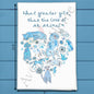 Animals are a Gift of Love Tea Towel