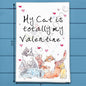 Valentine Cat Tea Towel – Whiskered Love Gift