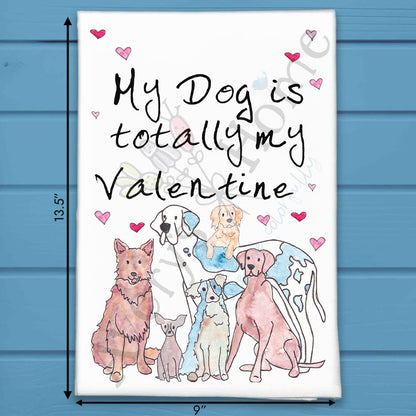 Valentine Dog Tea Towel – Puppy Love Gift