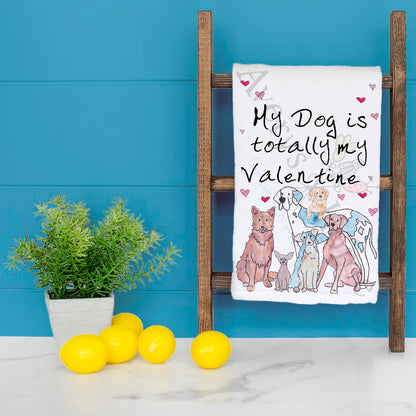 Valentine Dog Tea Towel – Puppy Love Gift