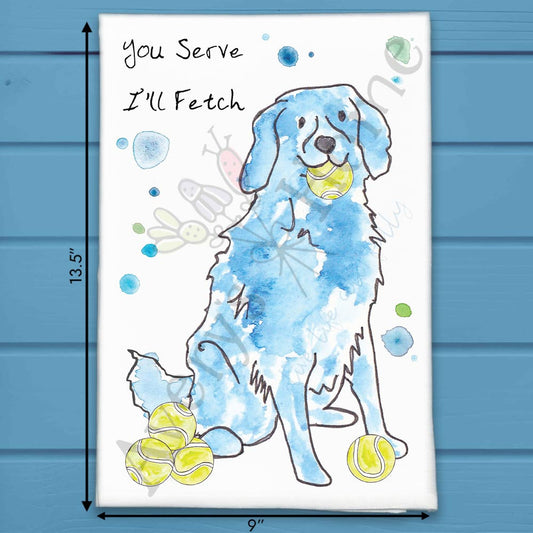 Dog & Tennis Tea Towel – Match Point Humor