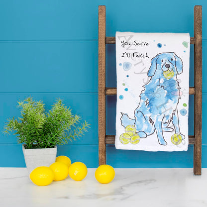 Dog & Tennis Tea Towel – Match Point Humor