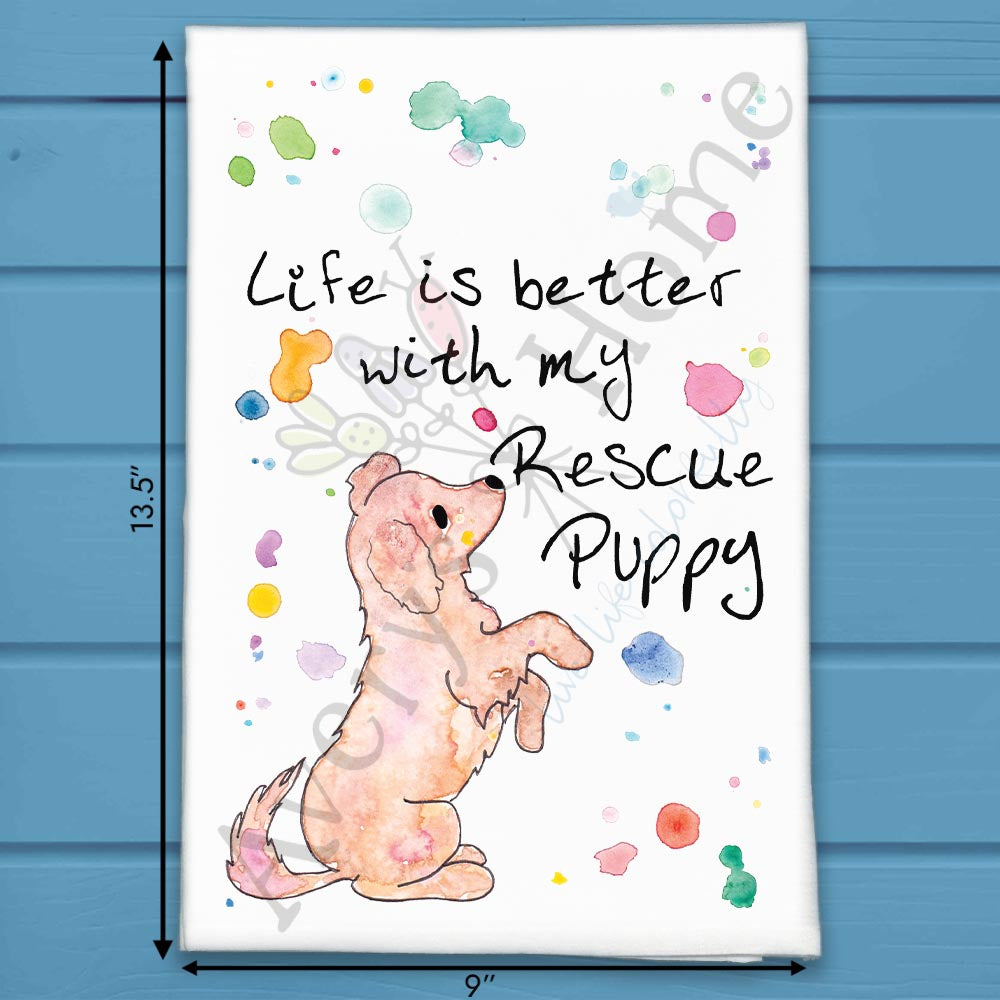 Rescue Puppy Dish Towel