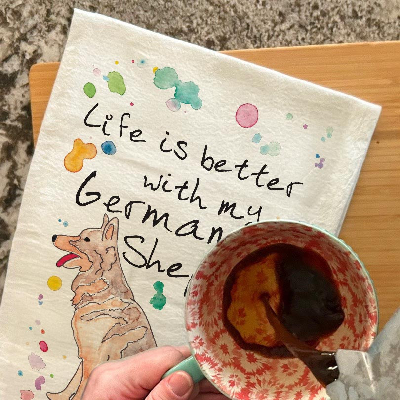 German Shepherd Tea Towel