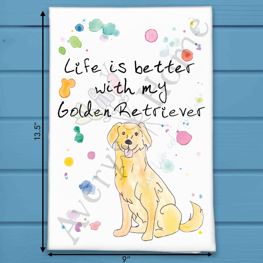 Golden Retriever Tea Towel