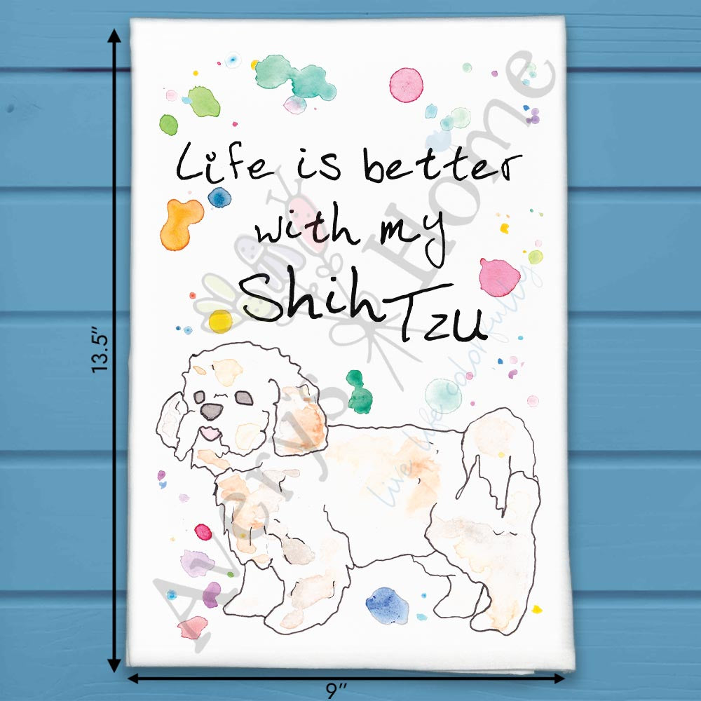 Shih Tzu Tea Towel