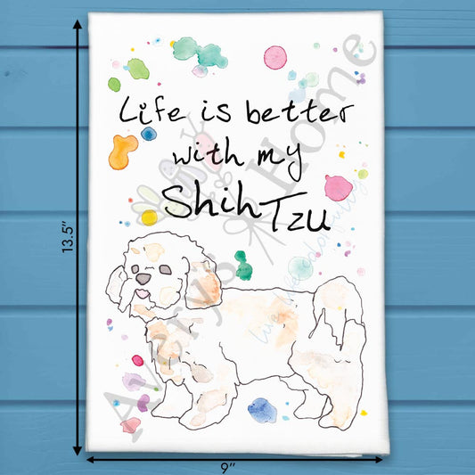 Shih Tzu Tea Towel