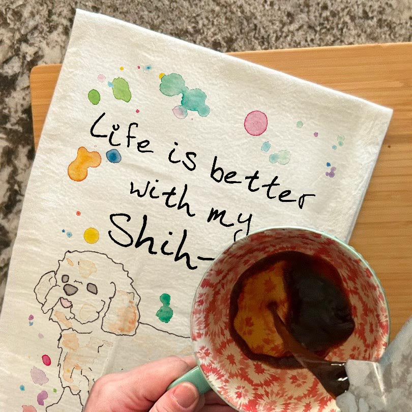 Shih Tzu Tea Towel