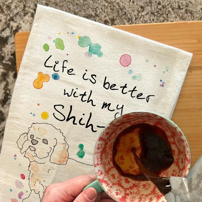 Shih Tzu Tea Towel