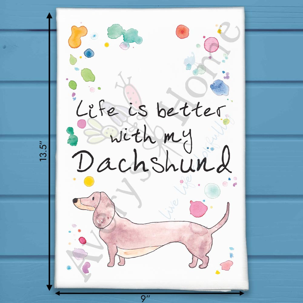 Dachshund Tea Towel