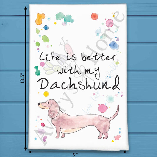Dachshund Tea Towel
