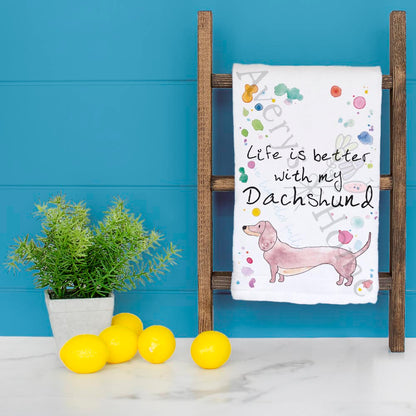 Dachshund Tea Towel