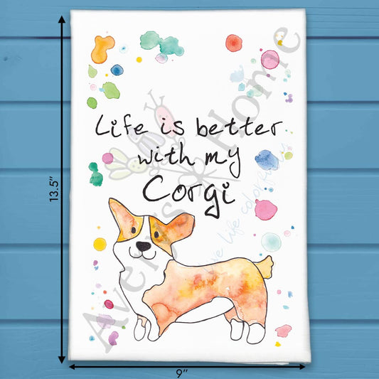 Corgi Tea Towel