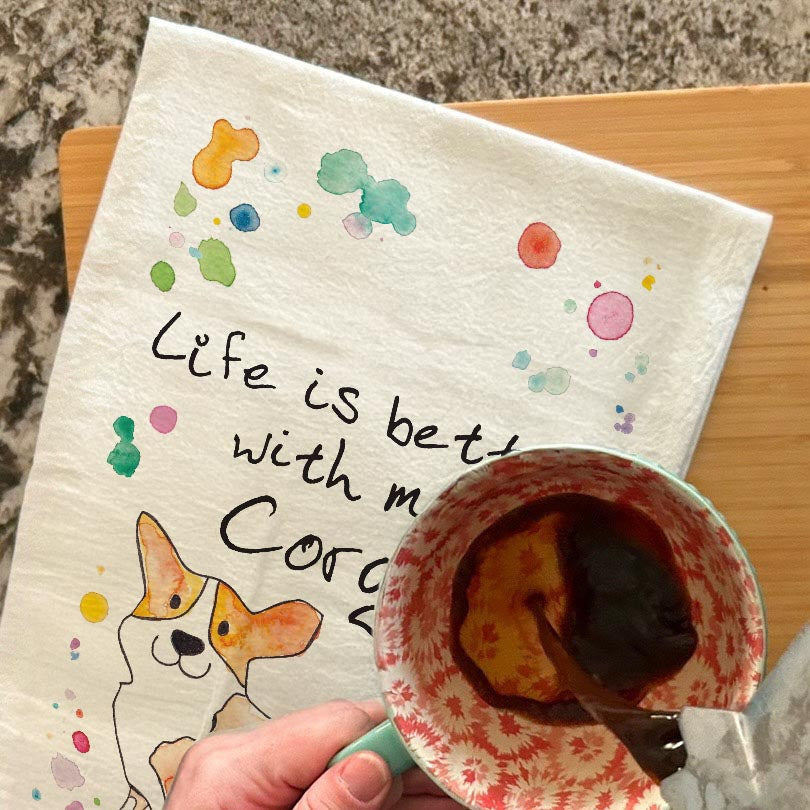 Corgi Tea Towel