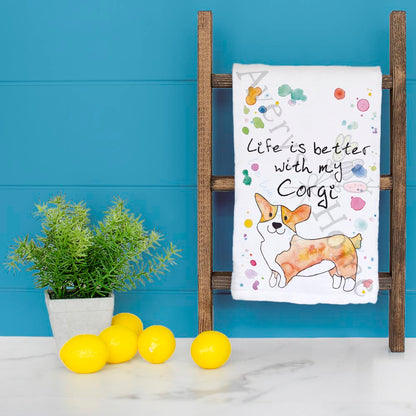 Corgi Tea Towel