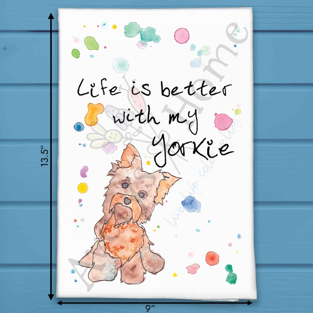 Yorkie Tea Towel – Small Dog, Big Personality