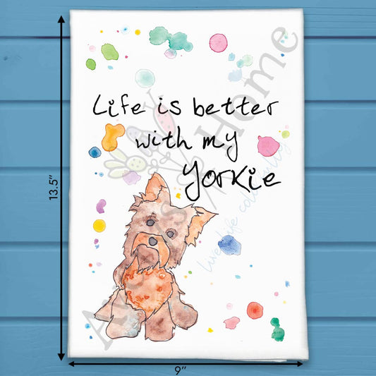 Yorkie Tea Towel – Small Dog, Big Personality