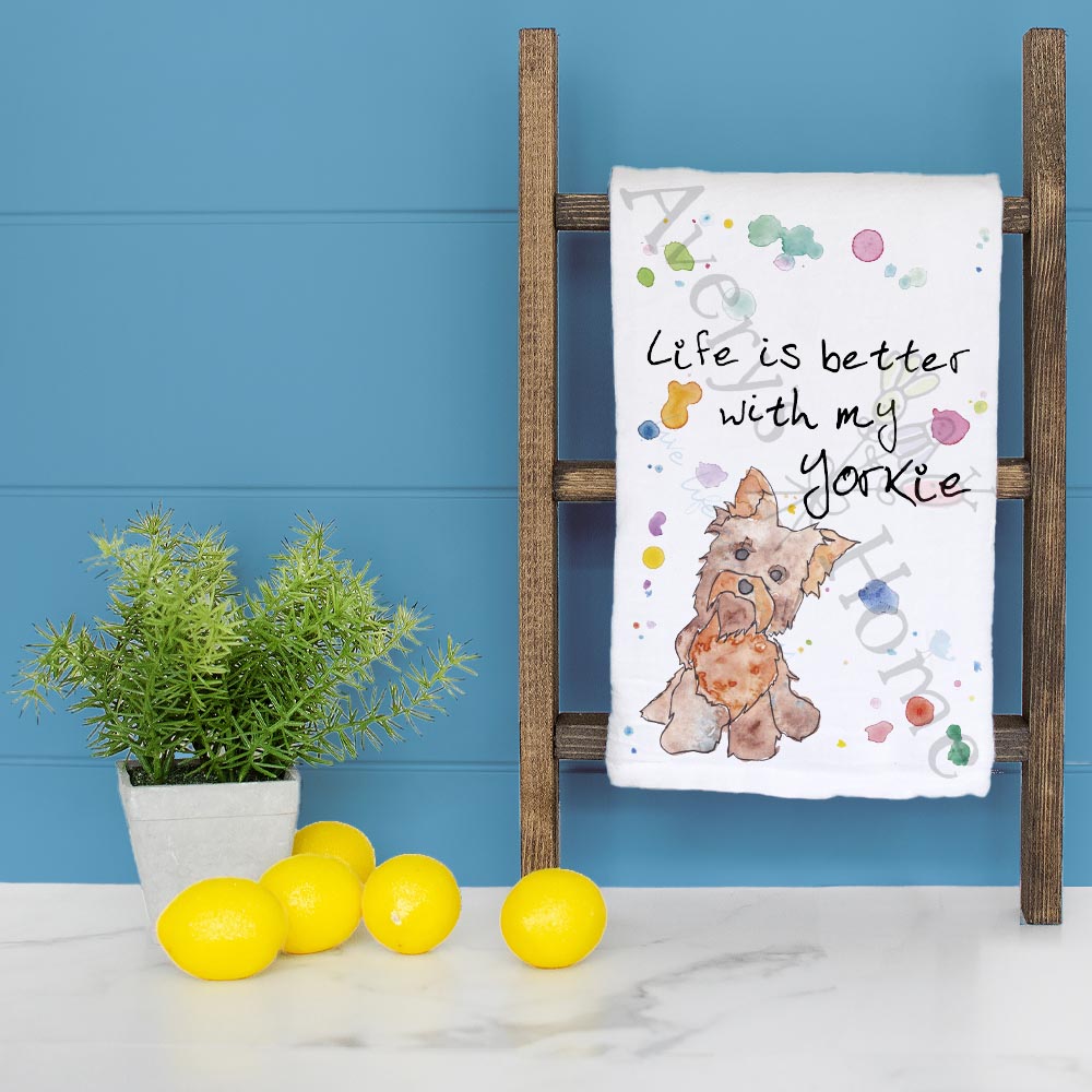 Yorkie Tea Towel – Small Dog, Big Personality