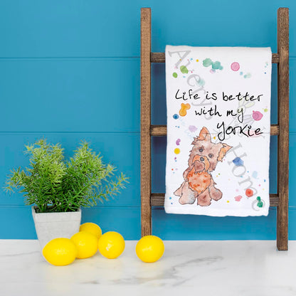 Yorkie Tea Towel – Small Dog, Big Personality