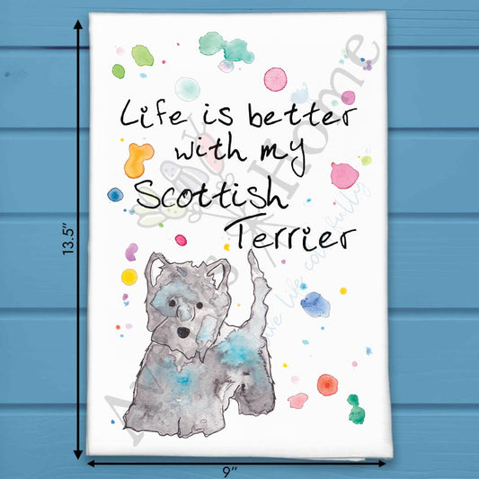 Scottie Dog Tea Towel – Bearded Buddy Gift