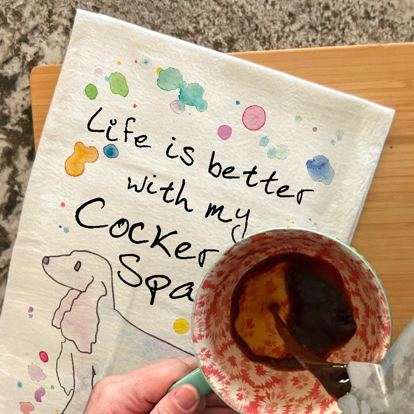 Cocker Spaniel Tea Towel – Floppy-Eared Friend
