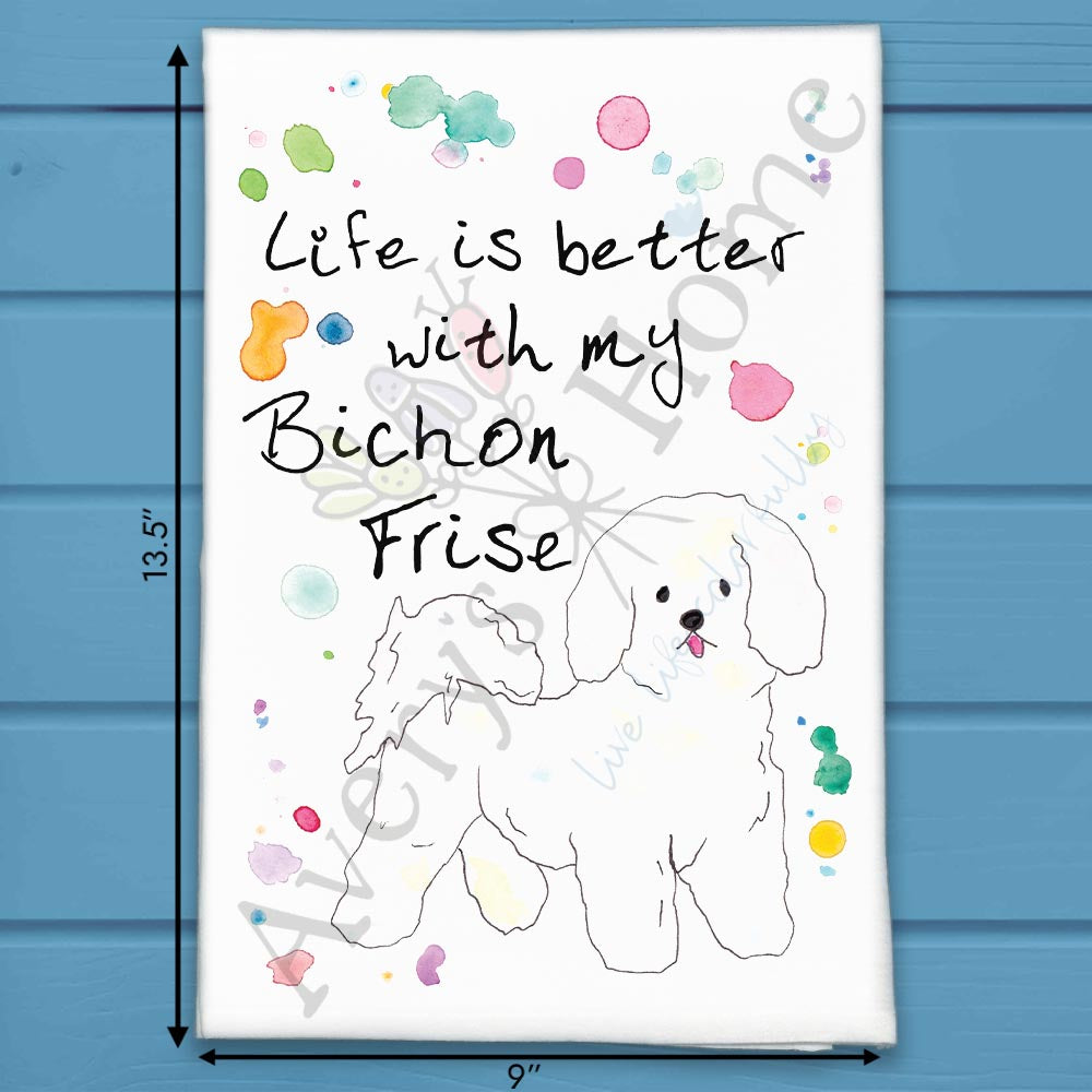 Bichon Frise Tea Towel – Snowball Pup Decor