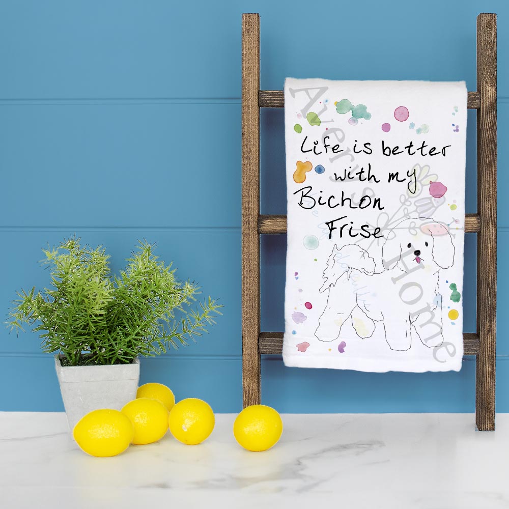 Bichon Frise Tea Towel – Snowball Pup Decor