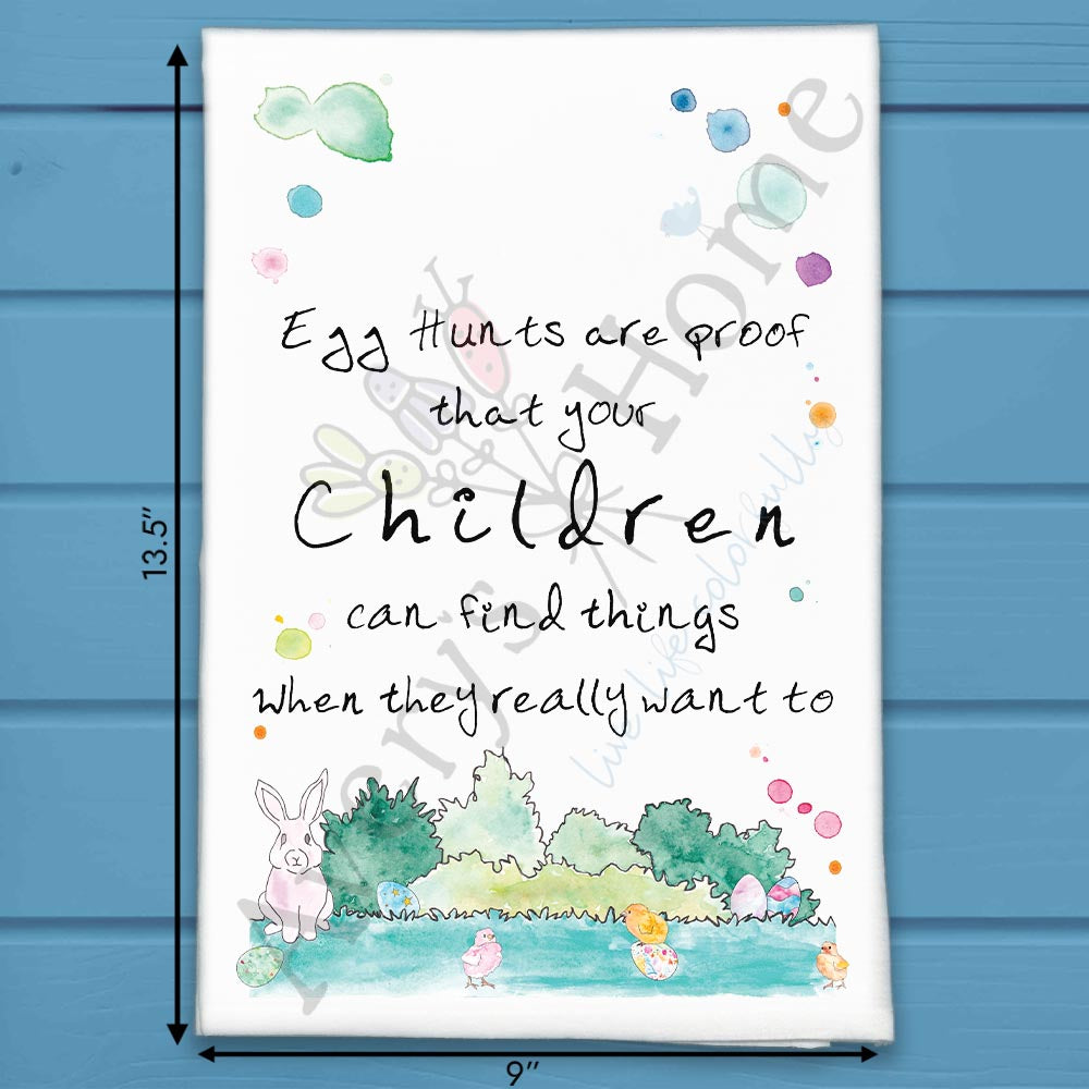 Easter Egg Hunt Tea Towel – Spring Holiday Decor