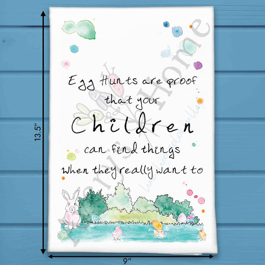 Easter Egg Hunt Tea Towel – Spring Holiday Decor