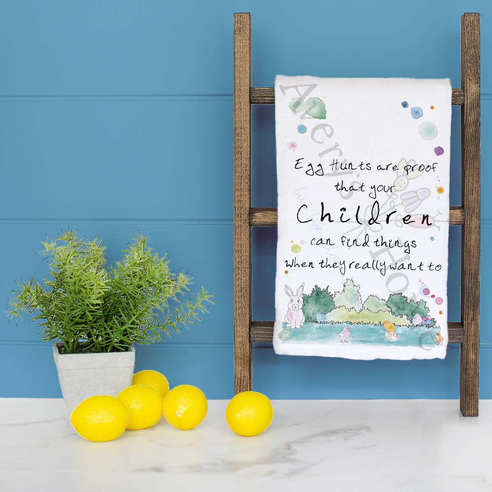 Easter Egg Hunt Tea Towel – Spring Holiday Decor