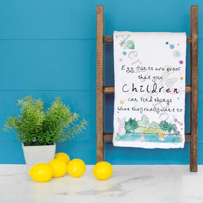 Easter Egg Hunt Tea Towel – Spring Holiday Decor