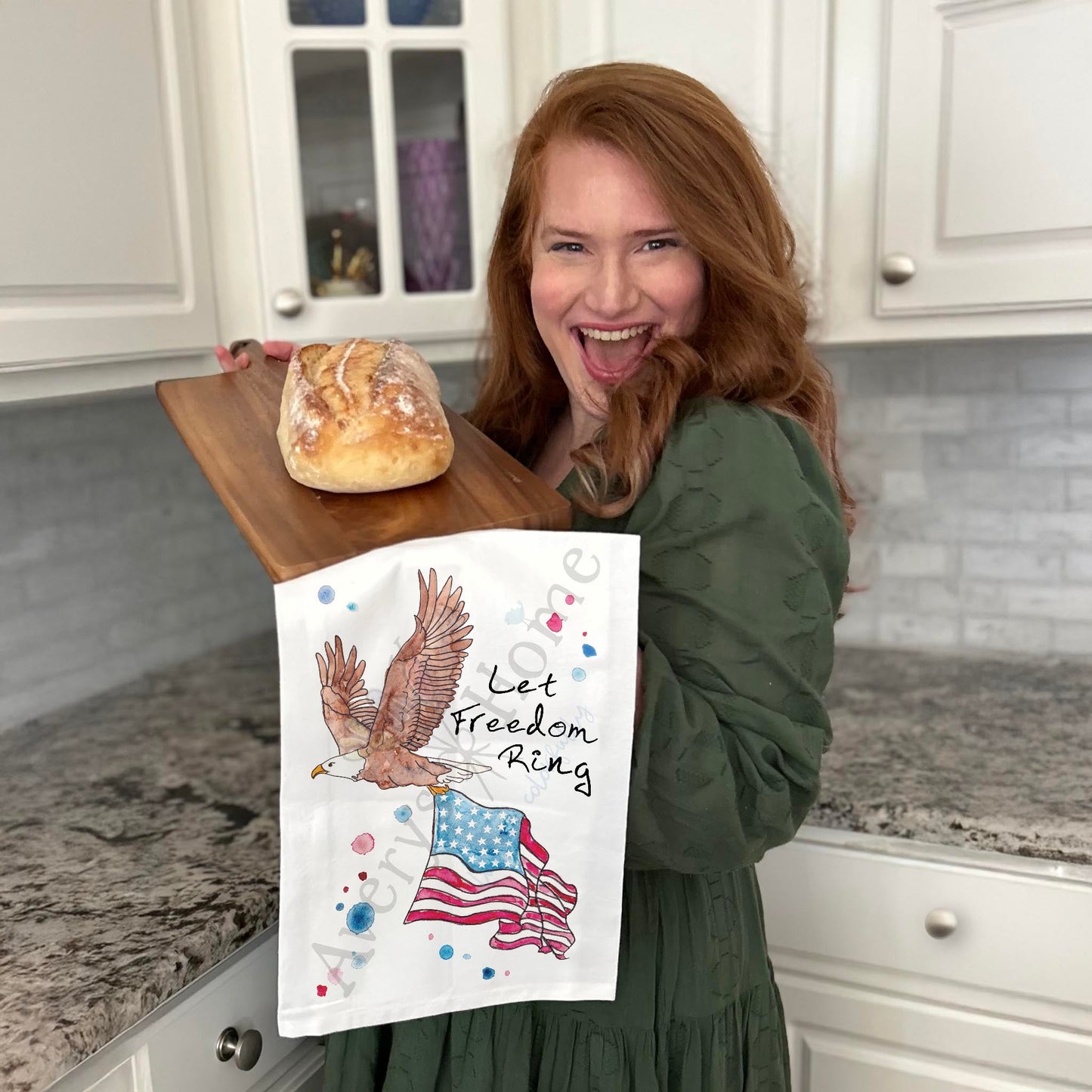 Let Freedom Ring Tea Towel – Patriotic Holiday Decor