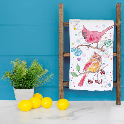 Spring Cardinal Tea Towel – Nature Decor Gift