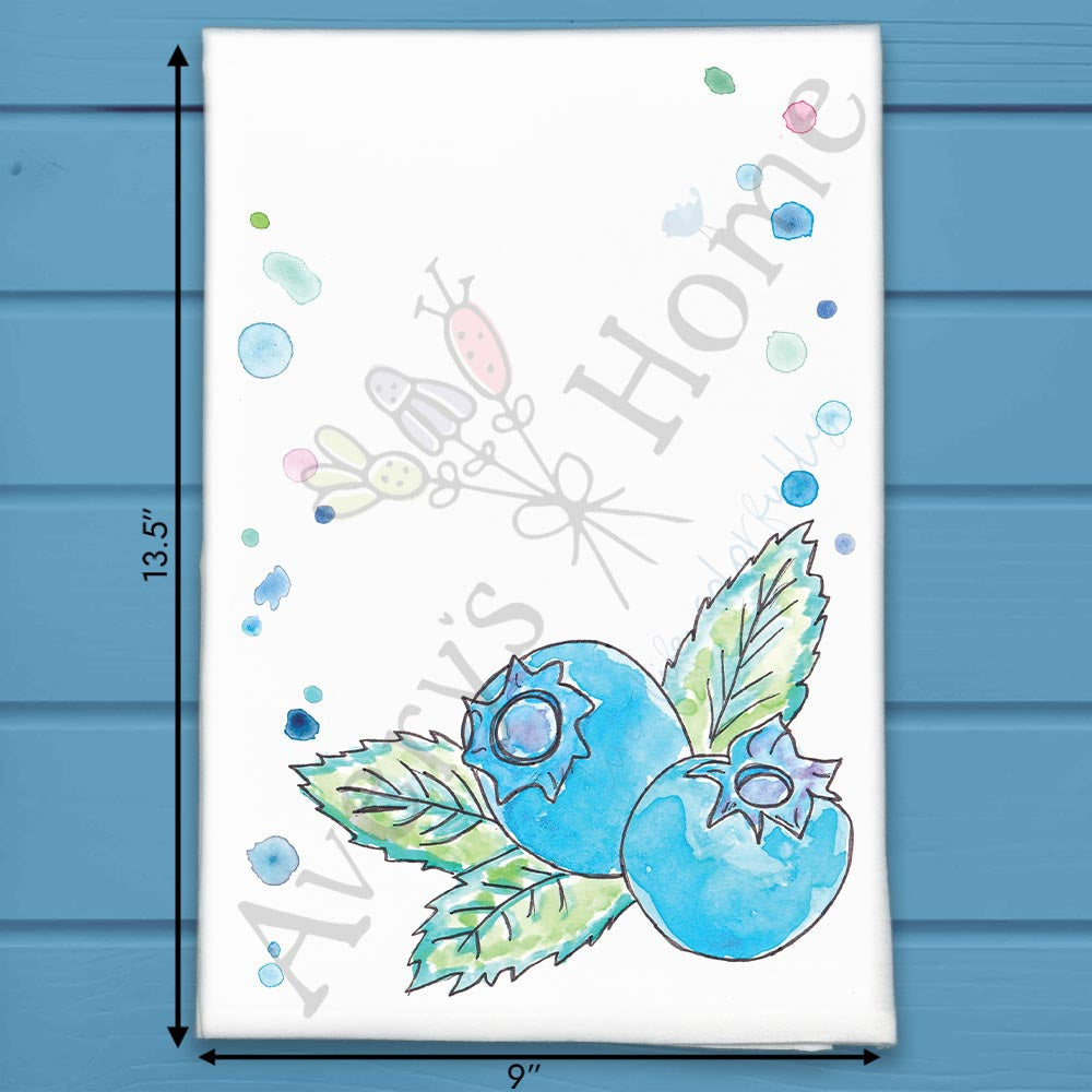 Blueberry Festival Tea Towel – Fruit Decor Gift