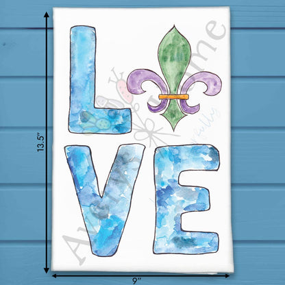 Fleur-de-lis Mardi Gras Tea Towel – Festive Decor Gift