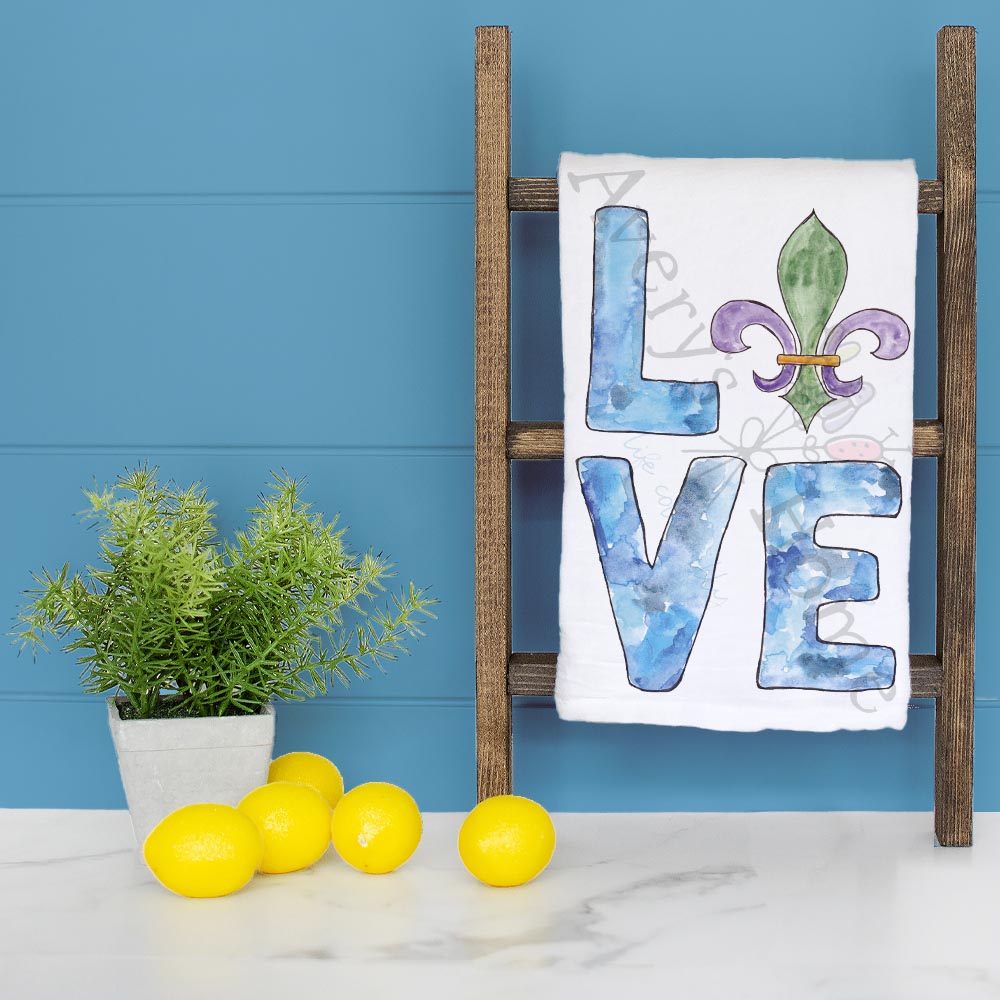 Fleur-de-lis Mardi Gras Tea Towel – Festive Decor Gift