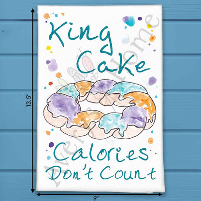 King Cake Mardi Gras Tea Towel – Dessert Decor Gift