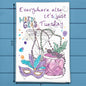 Fat Tuesday Cocktails Tea Towel – Mardi Gras Bar Decor