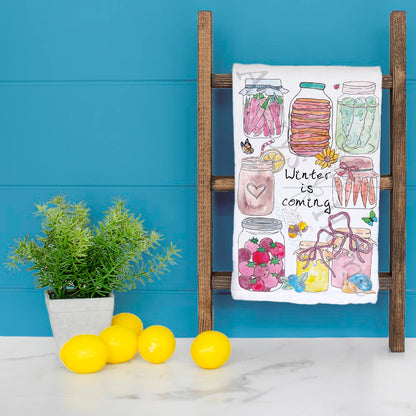 Winter Canning Garden Tea Towel – Cold Weather Humor