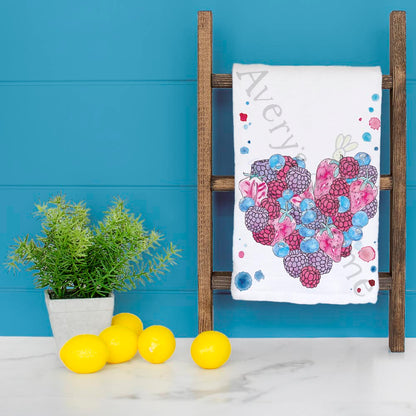 Berry Heart Tea Towel – Summer Love Garden Decor