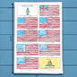 History of the American Flag Tea Towel