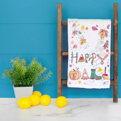 Happy Fall Birds Tea Towel – Cozy Autumn Gift