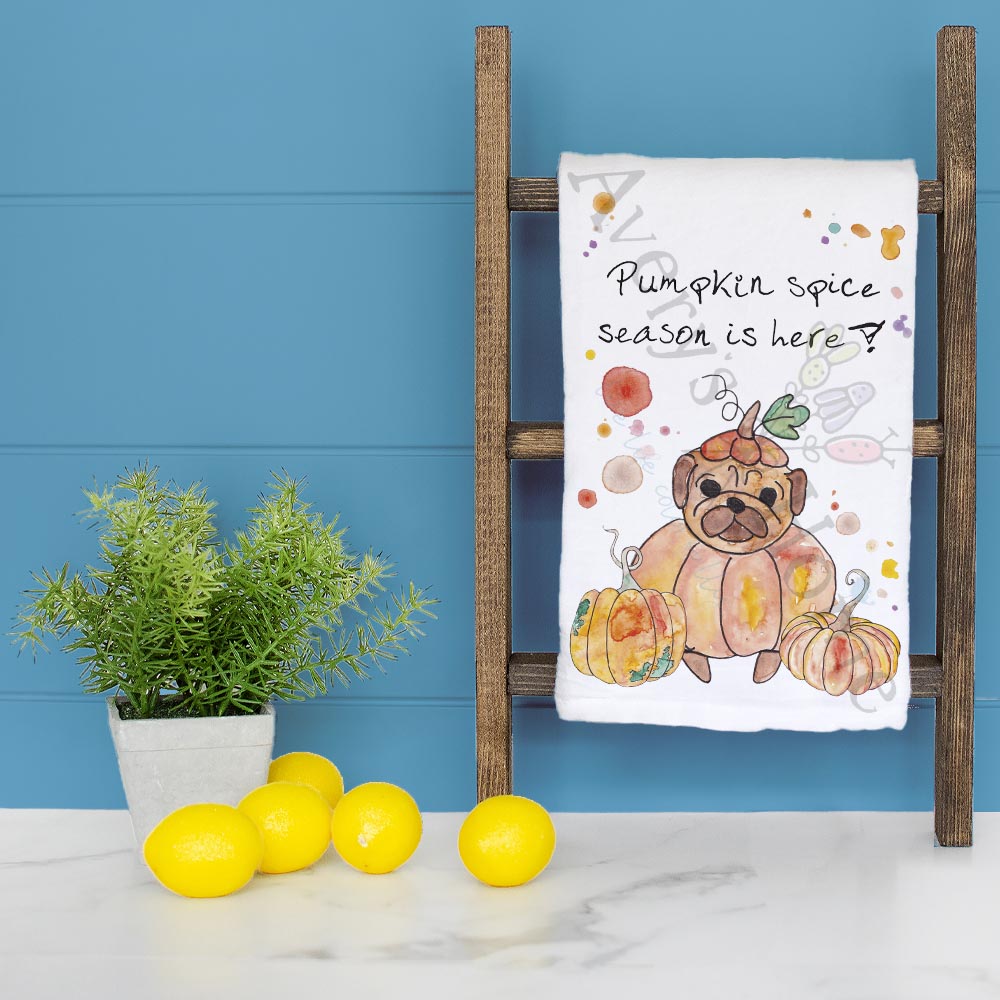 Pumpkin Spice Season Tea Towel – Autumn Favorite Gift