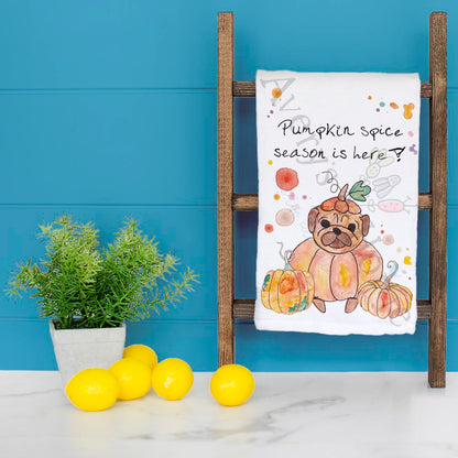 Pumpkin Spice Season Tea Towel – Autumn Favorite Gift